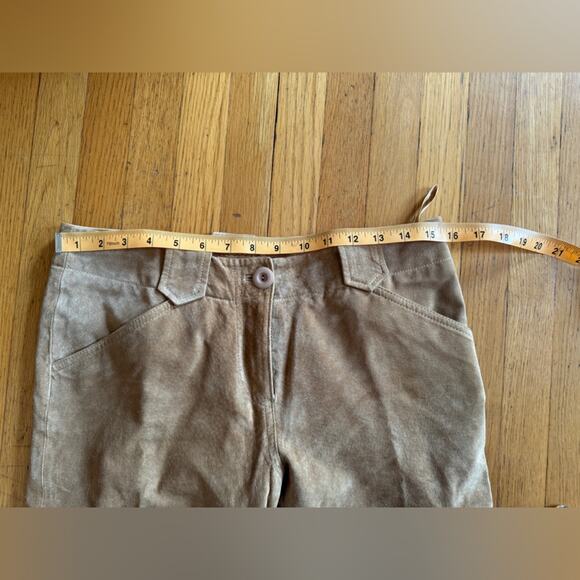 Y2K Vintage Brown Suede Pants - Picture 4 of 11